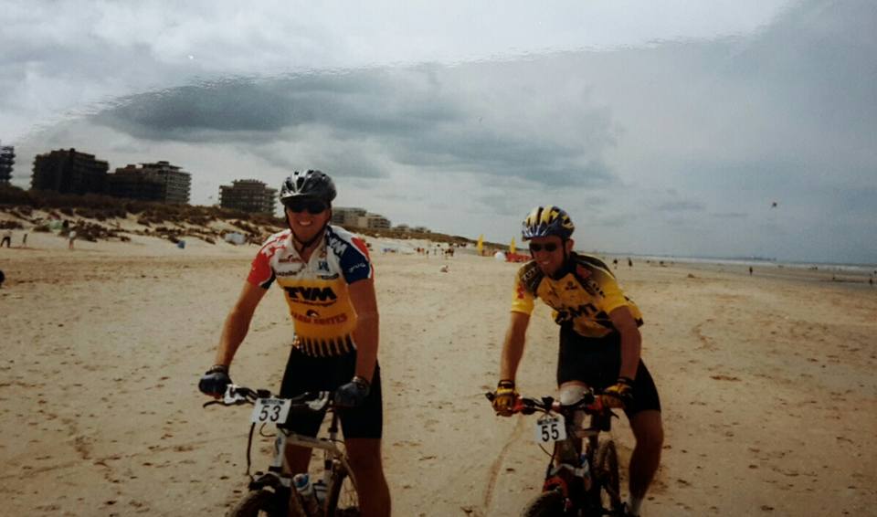 LCMT 1999 Merijn Kastelijn et Patrick Peeters à l fin de cette 1ère édition: Plage de la Panne Beach